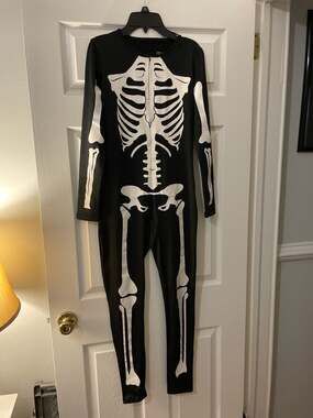 Tipsy Elves Women's Skeleton Bodysuit Halloween Costume Jumpsuit Size Small